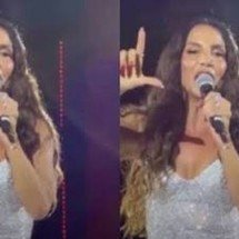 Ivete ouve coro para Lula em BH e responde fazendo L com as mãos