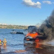 Vídeo: vítimas de incêndio em lancha seguem internadas 