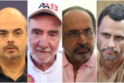 Três contra um a duas semanas da eleição: Simões, Patrus e Kalil se unem para atacar Cleitinho -  (crédito: Edésio Ferreira,Gladyston Rodrigues,Jair Amaral e Marcos Vieira/EM/D.A Press)