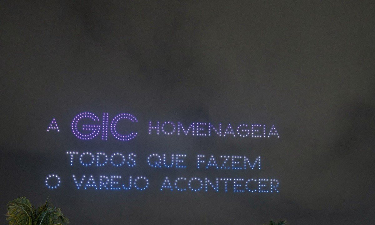 Show de drones da GIC homenageia Varejo e ABRAS - (crédito: DINO)