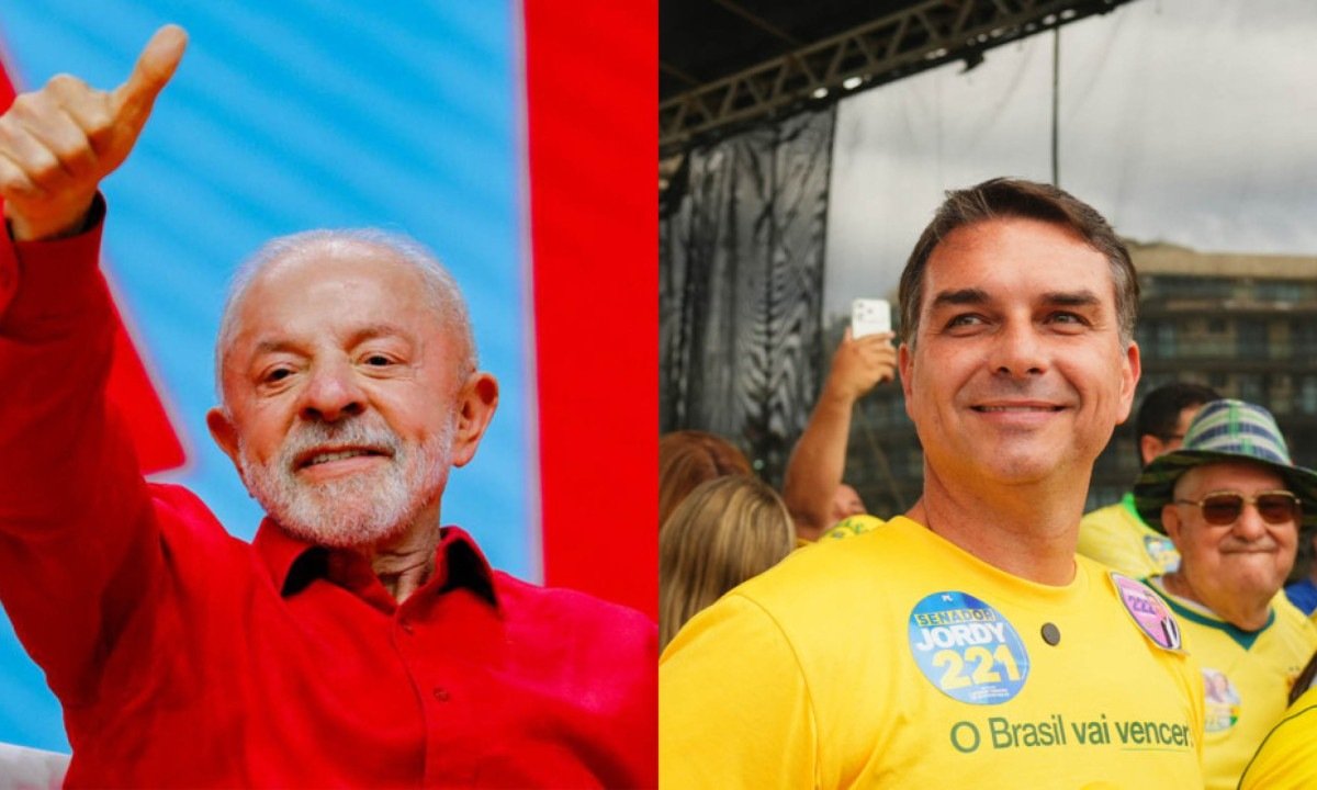 O que Lula e Flávio Bolsonaro preparam para a reta final da campanha - (crédito: Foto: Ricardo Stuckert/Charles Vieira/ Divulgação Campanha Flávio Bolsonaro)
