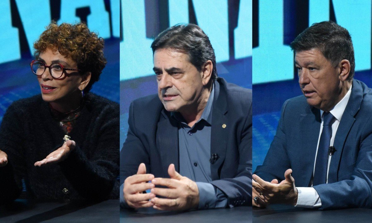 Marília, Sávio e Viana estão tecnicamente empatados por duas vagas ao Senado - (crédito: Gladyston Rodrigues e Marcos Vieira/EM/D.A. Press)