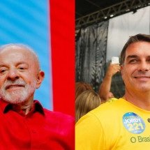 Flávio Bolsonaro chama Lula de 'pai do Tigrinho' e culpa governo - Foto: Ricardo Stuckert/Charles Vieira/ Divulgação Campanha Flávio Bolsonaro