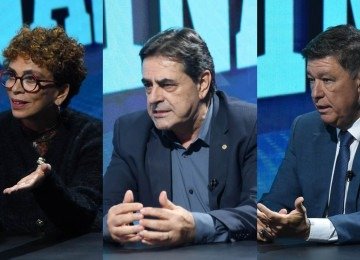 Marília, Sávio e Viana estão tecnicamente empatados por duas vagas ao Senado -  (crédito: Gladyston Rodrigues e Marcos Vieira/EM/D.A. Press)