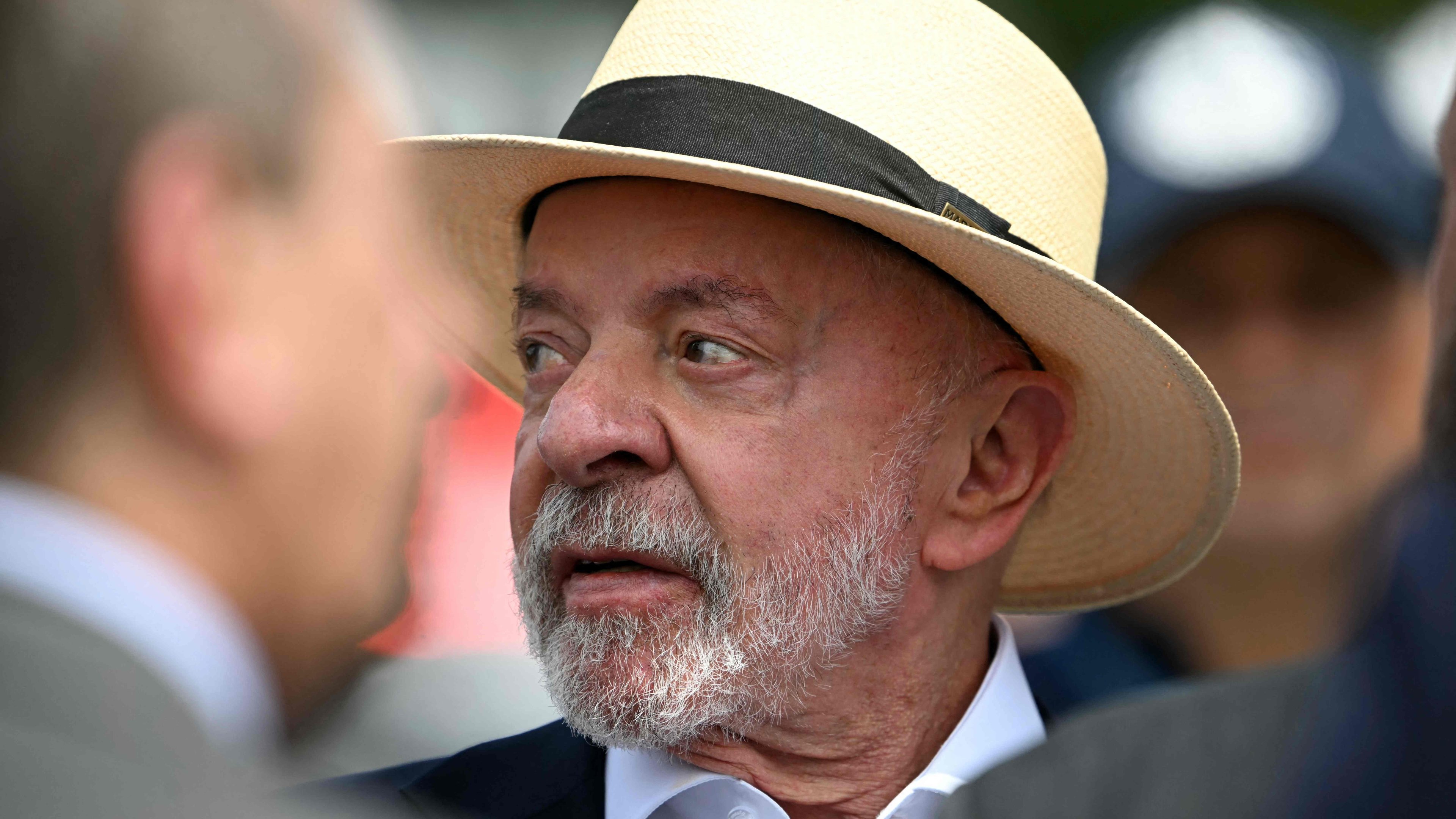 Presidente Lula, alvo de nova pesquisa BTG/Nexus que aponta sua desaprova&ccedil;&atilde;o em 50% e avalia&ccedil;&atilde;o do governo em queda -  (crédito: MAURO PIMENTEL / AFP)