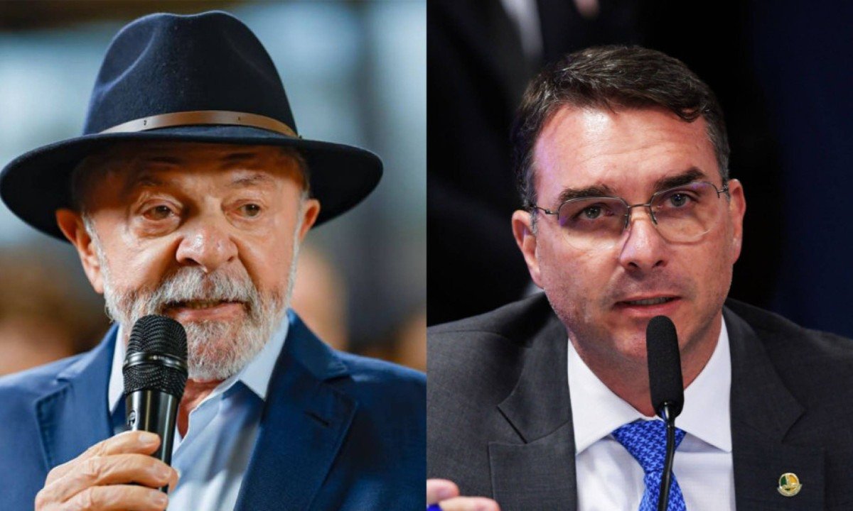 Entorno de Lula vê risco de Flávio, assim como o pai, capturar voto ‘antissistema’ - (crédito: Foto: Ricardo Stuckert e Saulo Cruz/Agência Senado)