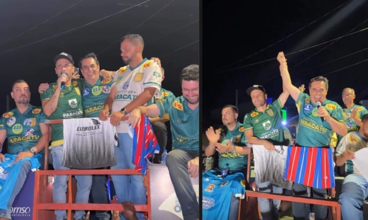 Candidato ao Senado participou de agenda com o nome do Republicanos ao governo em Paracatu - (crédito: Redes Sociais/Reprodução)