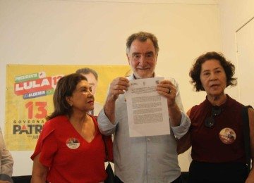 Durante o encontro, o candidato apresentou a participação popular como uma das linhas de seu projeto de governo -  (crédito: Jair Amaral/EM/D.A Press)