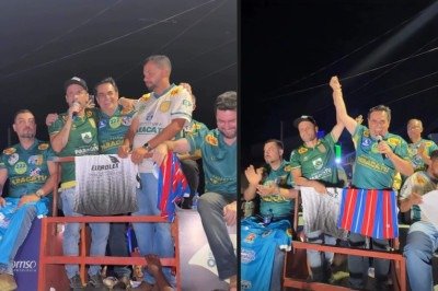 Candidato ao Senado participou de agenda com o nome do Republicanos ao governo em Paracatu -  (crédito: Redes Sociais/Reprodução)