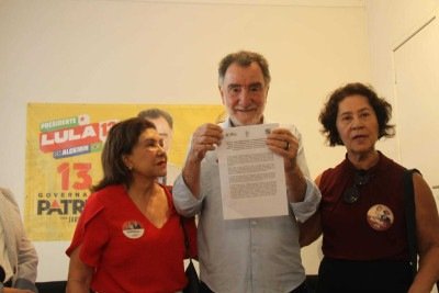 Durante o encontro, o candidato apresentou a participação popular como uma das linhas de seu projeto de governo -  (crédito: Jair Amaral/EM/D.A Press)