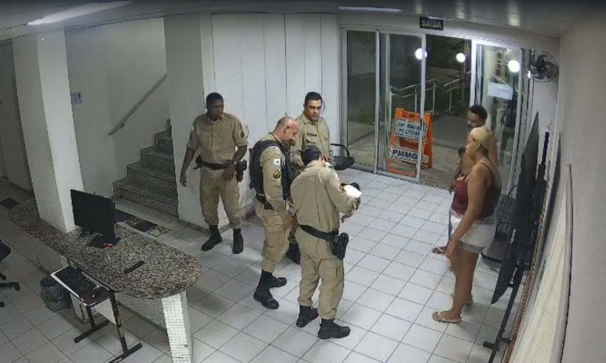 Policial militar salva bebê de um mês que estava engasgada - (crédito: Divulgação/PMMG)
