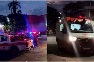 Ambulâncias do Samu foram acionadas para prestar socorro às vítimas -  (crédito: Redes sociais/Reprodução)