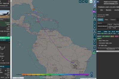 Fl&aacute;vio Bolsonaro, a esposa e as duas filhas utilizaram o jatinho em uma viagem da Fl&oacute;rida para o Distrito Federal -  (crédito: Reprodu&ccedil;&atilde;o)