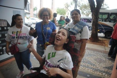 Prefeitura de Belo Horizonte celebra visibilidade as pessoas com deficiencia. O evento aconteceu no Centro de Referencia da Juventudade e contou com a presenca de mais de trabalhadores da area, pessoas atendidas e suas familias -  (crédito: Alexandre Guzanshe/EM/D.A Press)