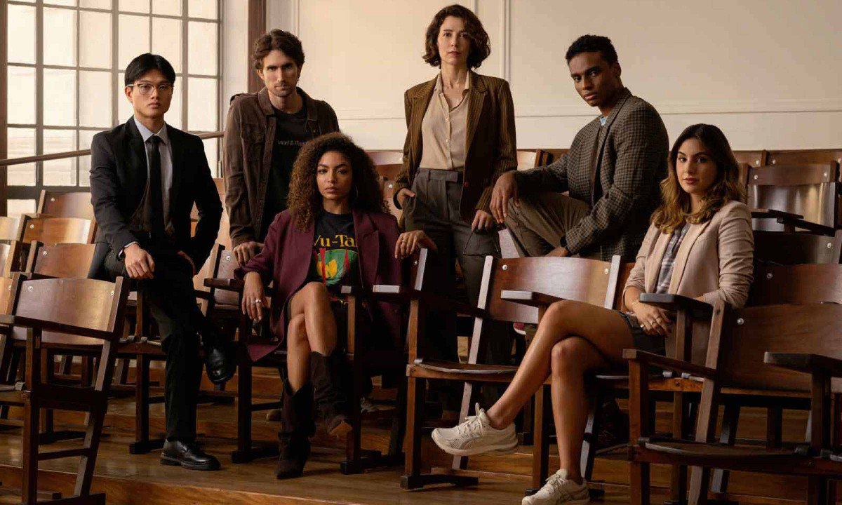 O elenco traz como estrela da produção Marjorie Estiano, que passou a dar aulas de direito depois que sua carreira como advogada entrou em declínio - (crédito: Júlia Mataruna/Divulgação)