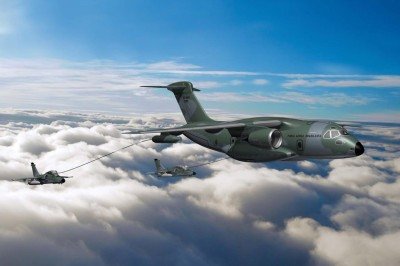  Foto Divulgacao/Embraer. Aviao KC-390 um cargueiro militar que substituiria os ja veteranos KC-130 Hercules, versao de reabastecimento do cargueiro C-130 hercules, da Lockheed. -  (crédito: Embraer/Divulgação )