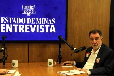 Patrus Ananias durante sabatina do Estado de Minas, Portal Uai e TV Alterosa -  (crédito: Jair Amaral/EM/D.A. Press)