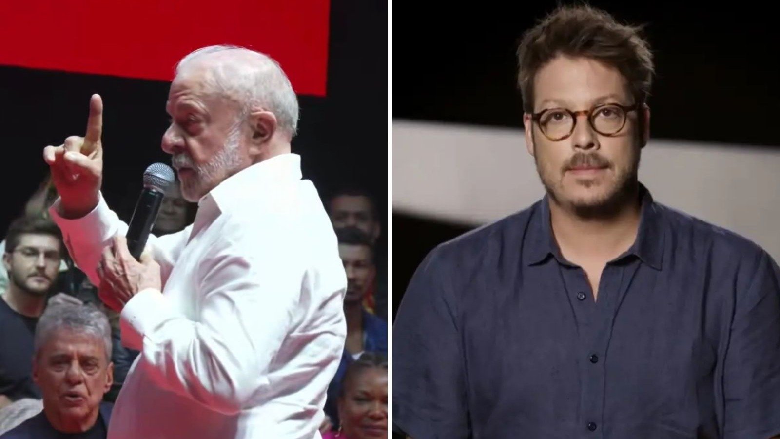 Lula elogiou o humorista F&aacute;bio Porchat pelo v&iacute;deo investigativo 'Grandes Igrejas, Master Neg&oacute;cios' -  (crédito: Redes sociais)