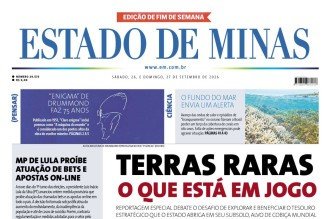 Confira a capa do Estado de Minas do dia 26/09/2026