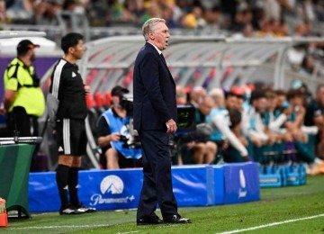 Carlo Ancelotti ainda não conseguiu fazer a Seleção Brasileira reencontrar o melhor futebol -  (crédito: SAEED KHAN / AFP)