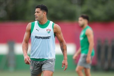 Rio de Janeiro, 24/09/2026 - Hulk treinando no CT Carlos Castilho -  (crédito: Marcelo Gonçalves/ Fluminense FC)