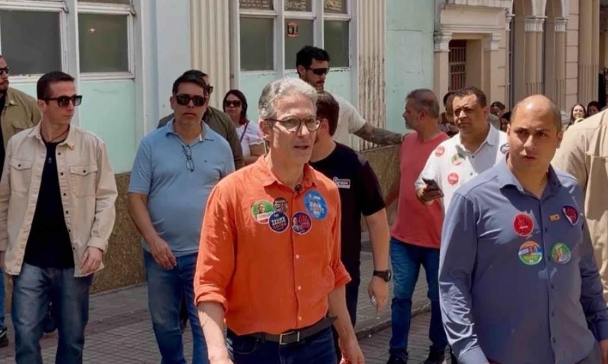 Romeu Zema cumpriu agenda em Varginha, no Sul de Minas Gerais, neste sábado (26/9) - (crédito: Thiago Max/Campanha Romeu Zema)