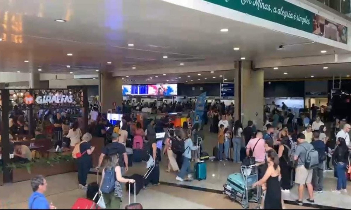 Vídeos mostram movimentação no Aeroporto de BH - (crédito: Reprodução)