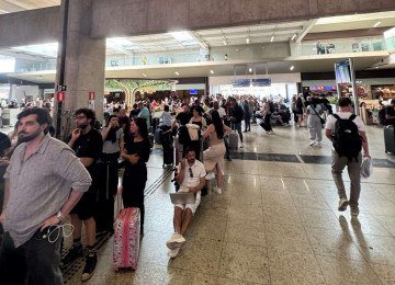 A intervenção no Aeroporto de BH, em Confins, gerou cancelamento de 45 voos, sendo 22 chegadas e 23 partidas

 -  (crédito: Arquivo pessoal)