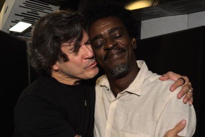 Paulo Ricardo e Seu Jorge, que s&atilde;o amigos h&aacute; quase vinte anos, celebraram a parceria na can&ccedil;&atilde;o "Sangue Bom", vers&atilde;o de Marvin Gaye. -  (crédito: Bella Pinheiro)