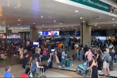 Vídeos mostram movimentação no Aeroporto de BH -  (crédito: Reprodução)