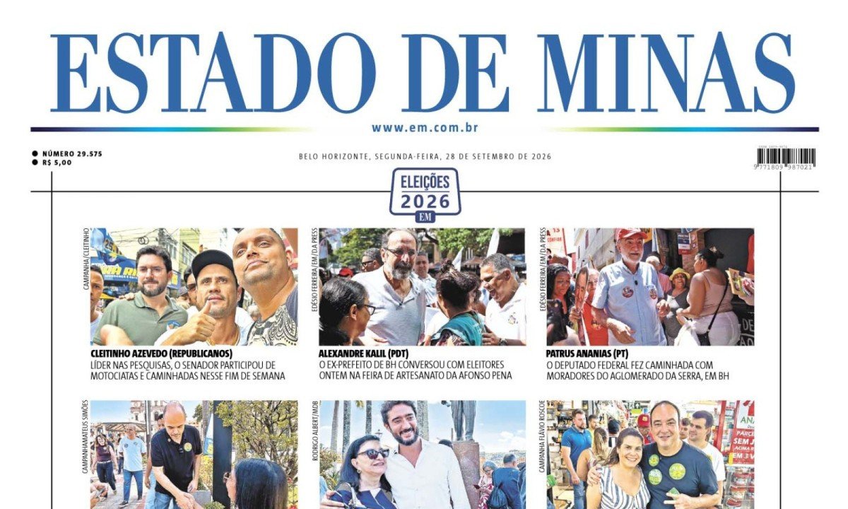 - (crédito: Capa do Estado de Minas)