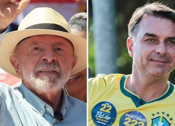 A campanha de Lula teve jingle contra Fl&aacute;vio Bolsonaro suspenso pelo TSE ap&oacute;s decis&atilde;o judicial -  (crédito: AFP)