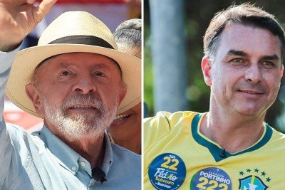 A campanha de Lula teve jingle contra Fl&aacute;vio Bolsonaro suspenso pelo TSE ap&oacute;s decis&atilde;o judicial -  (crédito: AFP)