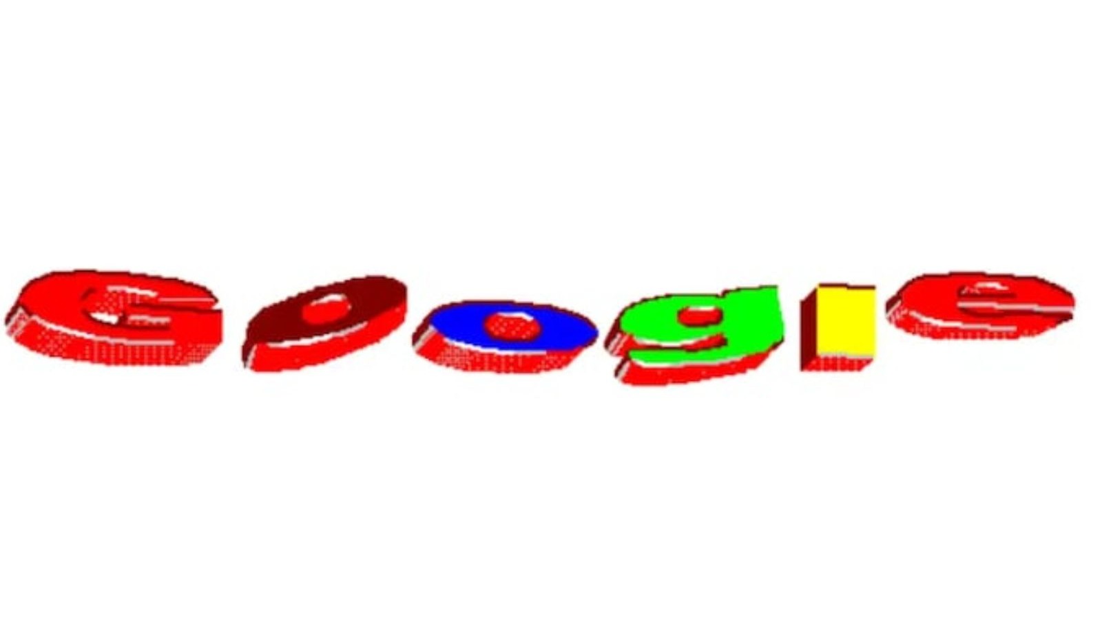 Um dos primeiros logotipos do Google, usado no Doodle comemorativo de 28 anos da gigante da tecnologia - (crédito: Google)