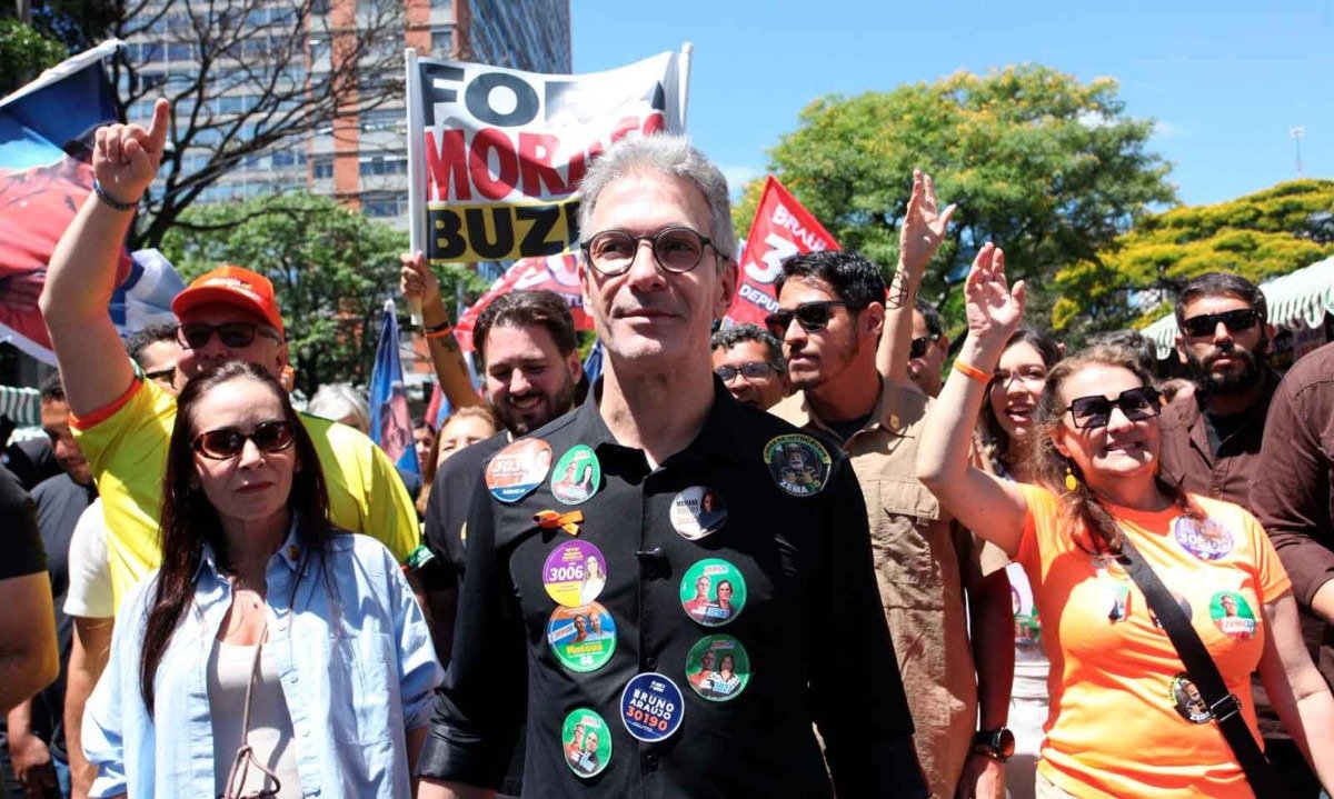 Ex-governador, candidato do Novo ao Planaltol, é pressionado a desistir da Presidência da República -  (crédito: Edésio Ferreira/EM/D.A Press)