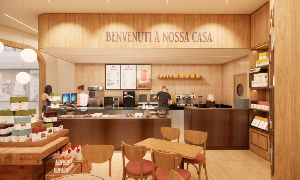 A nova loja da Casa Bauducco no Shopping Del Rey reproduz a arquitetura de Turim - (crédito: Divulgação)
