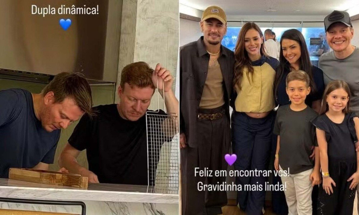Thais Fersoza se encanta com ‘sósias’ Teló e grávida Bruna Biancardi - (crédito: Tupi)