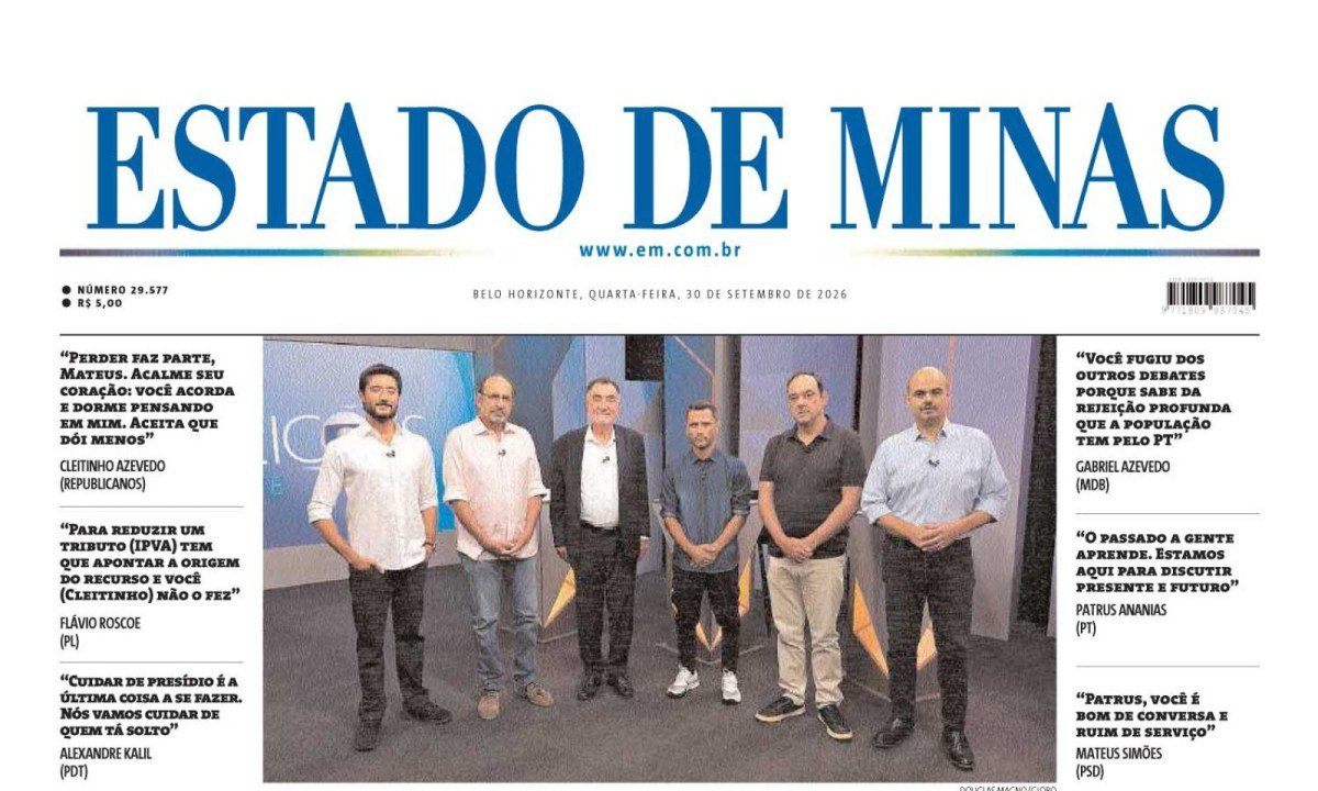 - (crédito: Capa do Estado de Minas)