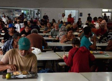 Restaurante Popular Herbert de Souza, no Centro de bh: café da manhã a R$ 0,75; almoço por R$ 3 e jantar, R$ 1,50  -  (crédito:  Gladyston Rodrigues/EM/D.A Press)