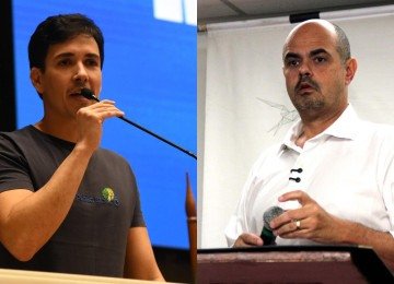 Deputado federal rebateu acusações feitas pelo governador no debate da TV Globo -  (crédito: Gladyston Rodrigues e Jair Amaral/EM/D.A. Press)