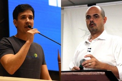 Deputado federal rebateu acusações feitas pelo governador no debate da TV Globo -  (crédito: Gladyston Rodrigues e Jair Amaral/EM/D.A. Press)