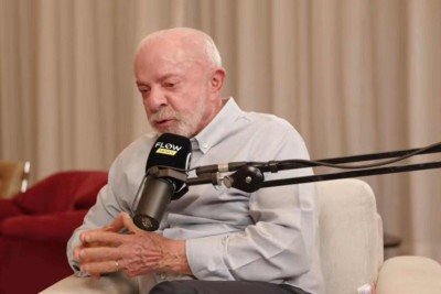 Presidente Lula concedeu entrevista a podcast em vez de participar do debate da TV Globo -  (crédito: Reprodu&ccedil;&atilde;o)