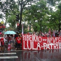 Ato no Rio demora e atrasa caminhada de Lula em BH - Marcos Vieira/EM/DA.Press
