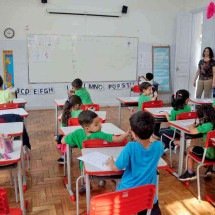 alunos na escola municipal Presidente Jo&atilde;o Pessoa, a campe&atilde; da avalia&ccedil;&atilde;o nos anos iniciais
