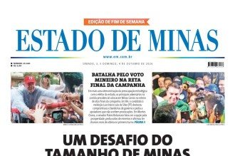 Capa impressa do Estado de Minas de 3/10/2026