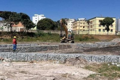 As obras do alagado urbano na Bacia de Várzea da Palma, fazem parte do projeto de 'cidade-esponja' -  (crédito: Smobi / Divulgação )