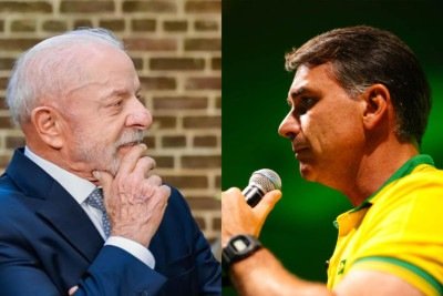 Sem discutir o Brasil, brasileiros vão às urnas agarrados a Lula e ao clã Bolsonaro -  (crédito: Foto: Ricardo Stuckert/Charles Vieira/Campanha Flávio Bolsonaro)
