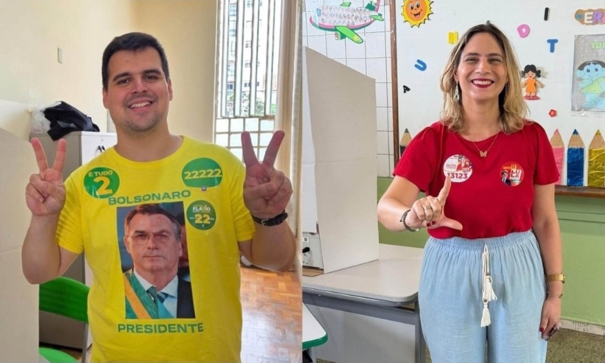 O liberal e a petista foram os dois deputados mais bem votados da ALMG - (crédito: Montagem/Reprodução redes sociais)