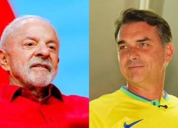 Curva à direita empurra Flávio Bolsonaro no segundo turno contra Lula -  (crédito: Foto: Ricardo Stuckert/Charles Vieira/Campanha Flávio Bolsonaro)