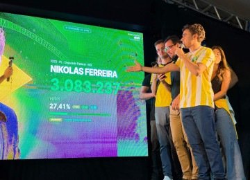 Às 21h22, com 98,26% das urnas apuradas em Minas Gerais, Nikolas somava 3.087.146 votos -  (crédito: Ramon Lisboa/EM/D.A Press)